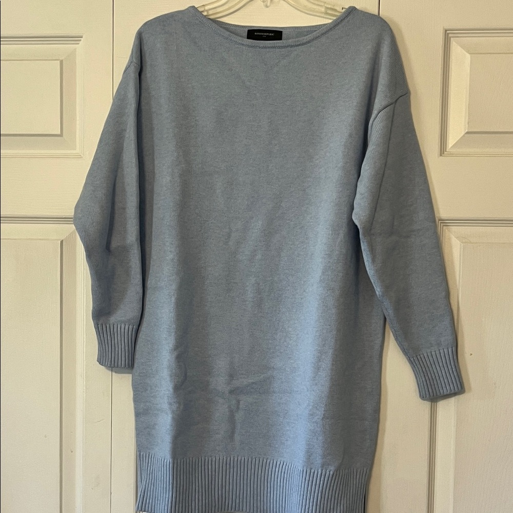 Banana Republic Light Blue Women's Knit Sweater Dress